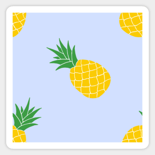 Blue Pastel Pineapple Sticker